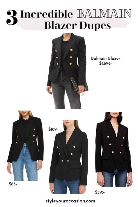 balmain blazer dupe budget.